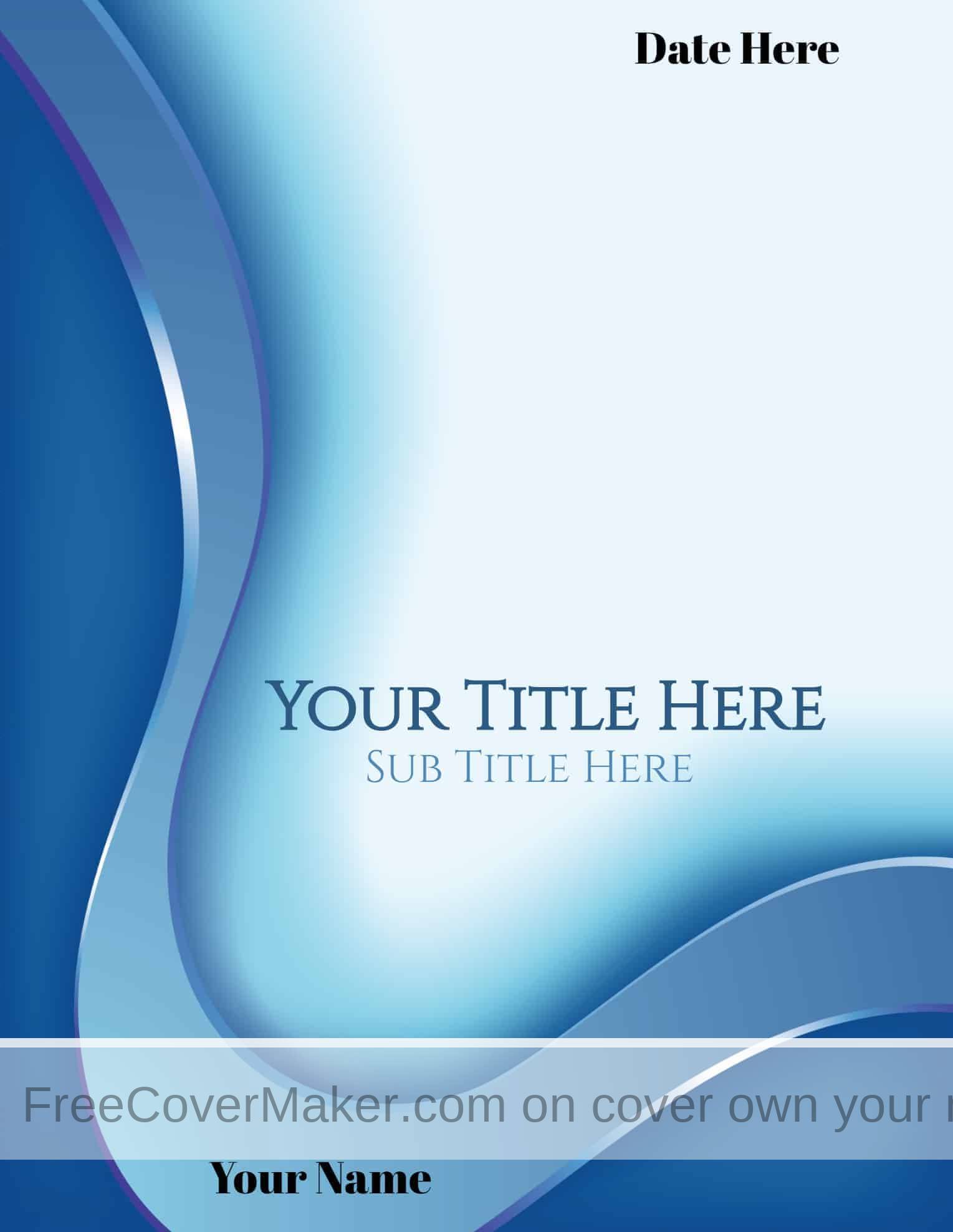 Free Printable Cover Page Template